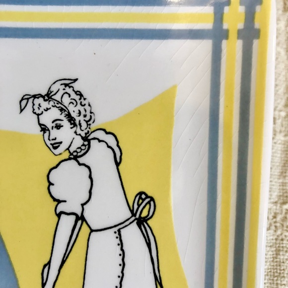 Vintage Vtg style kitsch atomic age mini plates - Picture 7 of 8